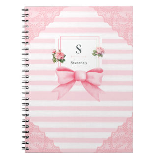  roze strikken coquette esthetisch notitieboek