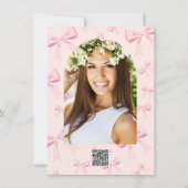 Roze Strikken Cute Coquette Cottage Chic Bruidsmei Kaart (Achterkant)