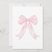 Roze Strikken Glanzende Disco Bal Trouwfeest Kaart (Achterkant)