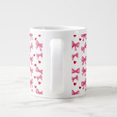 Roze Strikken Grote Koffiekop (Achterkant)