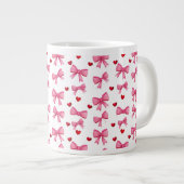 Roze Strikken Grote Koffiekop (Voorkant rechts)
