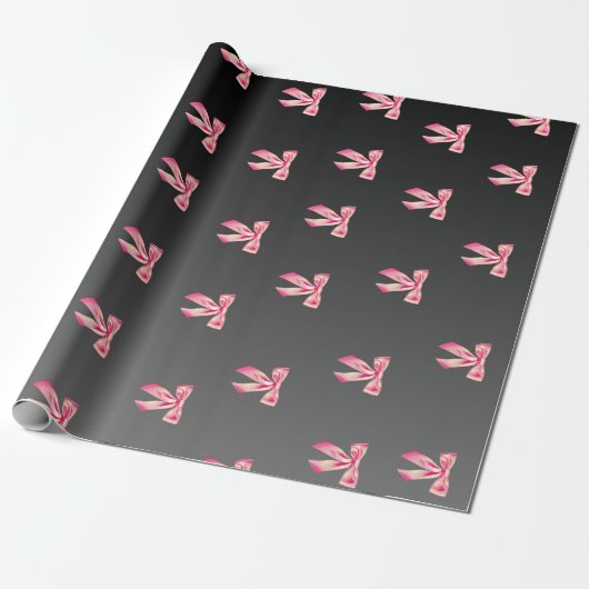 Roze strikken | Luxe bruiloften Cadeaupapier (Uitgerold)