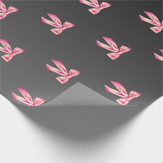 Roze strikken | Luxe bruiloften Cadeaupapier (Hoek)