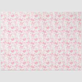 Roze strikken met roze en groene stippen tissuepapier