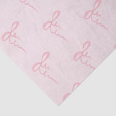 Roze strikken patroon baby meisje douche tissuepapier (Detail)