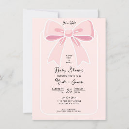 Roze Strikken Schattig Coquette Cottage Chic Baby  Kaart
