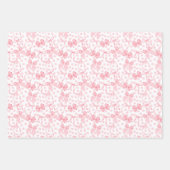 Roze Strikken & Stippen Inpakpapier Vel (Voorkant 2)