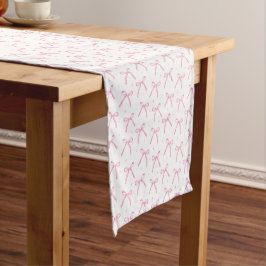 Roze Strikken Tafel Runner Korte Tafelloper