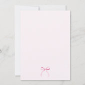 Roze Strikken Vlinders Baby Shower Uitnodiging (Achterkant)