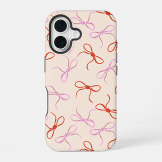 Roze Strikken - Voorbereidende Rode en Roze Coquet iPhone 16 Hoesje