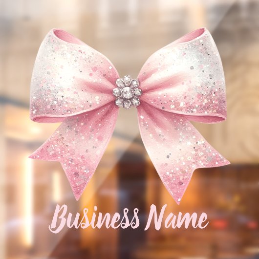 roze striklogo raamsticker (Vel 2)