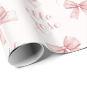 Roze striknaam cadeaupapier (Rol Hoek)
