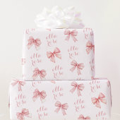 Roze striknaam cadeaupapier