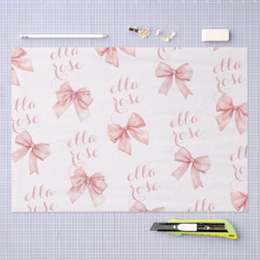 Roze striknaam tissuepapier (Craft)