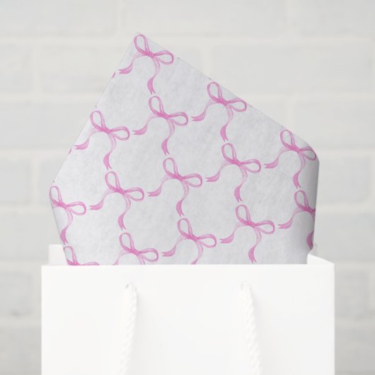 Roze Strikpapier Met Strikjes, Verjaardagsfeestje Tissuepapier (Cadeauzakje)