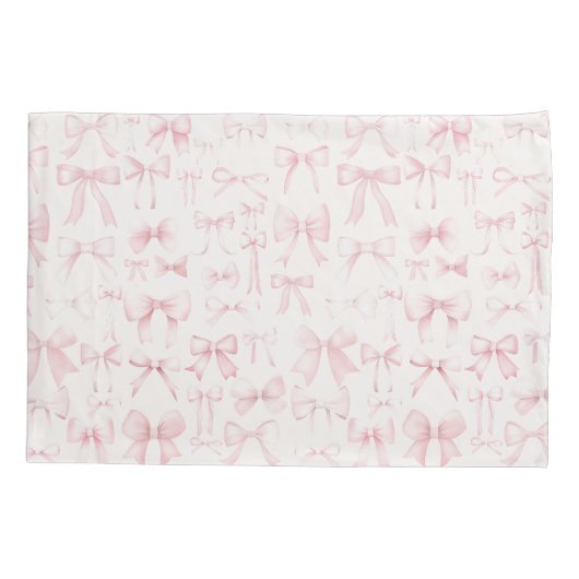 roze strikpatroon kussensloop (Achterkant)