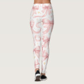 Roze Strikpatroon Leggings (Achterkant)