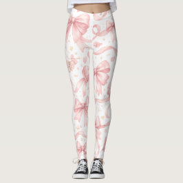 Roze Strikpatroon Leggings