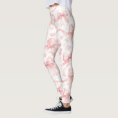 Roze Strikpatroon Leggings (Links)