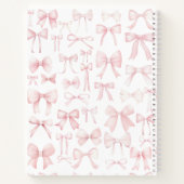 roze strikpatroon notitieboek (Achterkant)