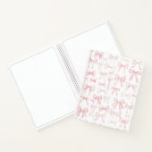 roze strikpatroon notitieboek (Binnen)