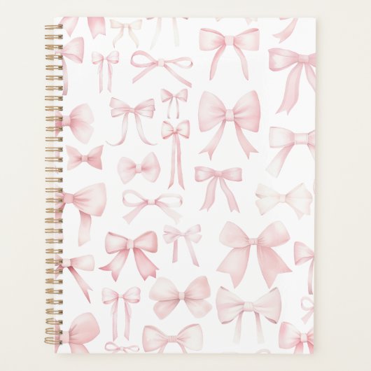 roze strikpatroon planner (Voorkant)