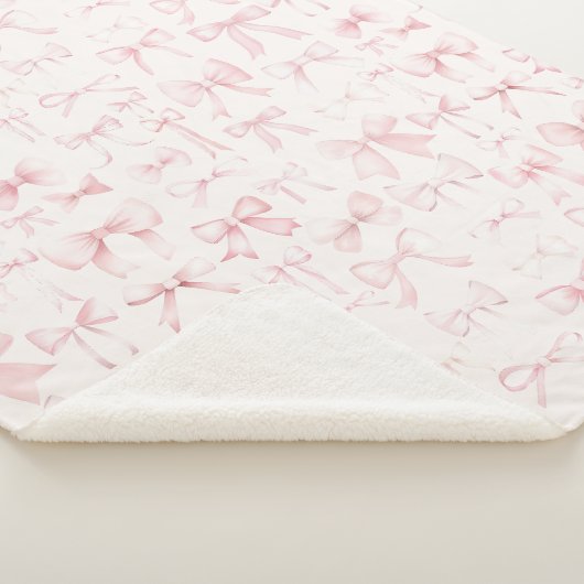 roze strikpatroon sherpa deken (3/4)