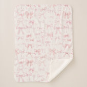 roze strikpatroon sherpa deken (Voorkant)