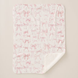 roze strikpatroon sherpa deken