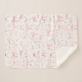 roze strikpatroon sherpa deken (Voorkant (horizontaal))