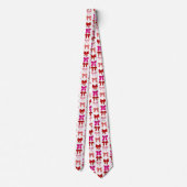 roze strikpatroon stropdas (Achterkant)