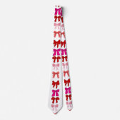 roze strikpatroon stropdas (Voorkant)