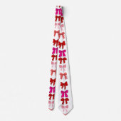 roze strikpatroon stropdas (Achterkant)