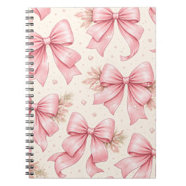 Roze Strikpatroonontwerp – Schattig Coquette Esthe Notitieboek