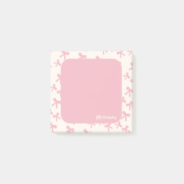 Roze Strikplannen met Lintje Memo's Post-it® Notes