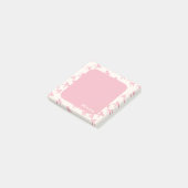 Roze Strikplannen met Lintje Memo's Post-it® Notes (Schuin)