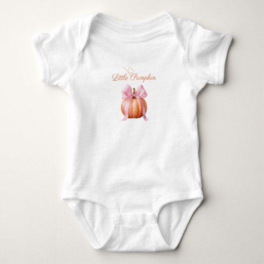 Roze Strikpompoen Baby Jersey Bodysuit | Schattig  (Voorkant)