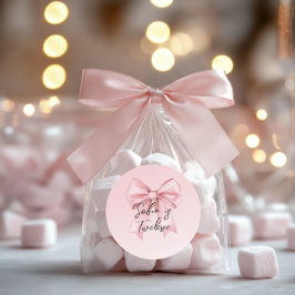 Roze Striktafel Twaalfde Verjaardag Ronde Sticker