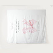 Roze Strikte Baby Shower Achtergrond Wandkleed (Voorkant (horizontaal))