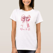 Roze Strikte Band Moeder In Spe T-shirt (Voorkant)
