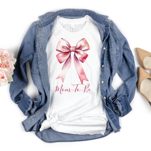 Roze Strikte Band Moeder In Spe T-shirt