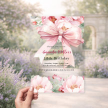 Roze strikte bloemen helder verjaardags