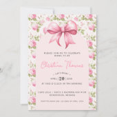 Roze Strikte Coquette Baby Shower Kaart (Voorkant)
