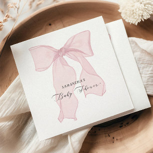 Roze Strikte Coquette Baby Shower Servet