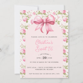 Roze Strikte Coquette Sweet 16 Kaart