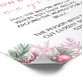 Roze Strikte Kerst Hoe Groot is Mamma's Buik Spel Poster (Hoek)
