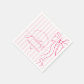 Roze Strikte Lint Afgestudeerd Servet (Hoek)