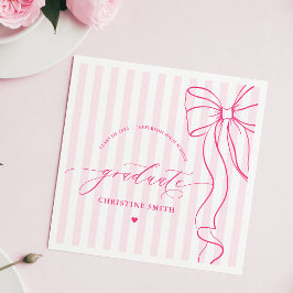 Roze Strikte Lint Afgestudeerd Servet