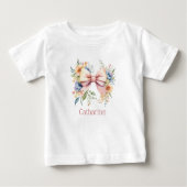 Roze Strikte Monogram Coquette Waterverf Bloemen (Voorkant)