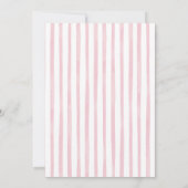 Roze Strikte Schelp Baby Shower Uitnodiging (Achterkant)